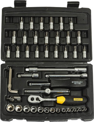 shiv store STANLEY 1/4 Inch Sq Dr Socket Set (Pack of 46) Socket Set(Pack of 1)