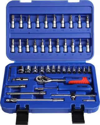 De Neers De Neers 1/4 Socket Set 46 Pieces Socket Set DN2462(1/4) Socket Set(Pack of 1)