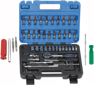 Digital Craft Socket Set 46Pc,4 In 1 Screw Driver,6Inch 2 In 1 Screw Driver, Socket Set(Pack of 46)