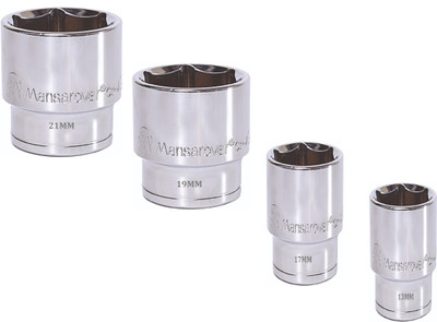 Mansarovar HEX Socket 1/2 Inch Drive Socket Set(Pack of 4)