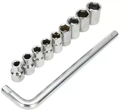 Dazzel Flex 10 in 1 Socket Wrench Spanner Set Automobile Repair Tool Box Socket Set(Pack of 10)