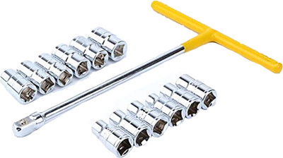 Hillgrove HGCM532M4 13Pcs Hex T-Handle Socket Spanner Wrench Repair Tools Kit Socket Set Hand Tool Kit(1 Tools)