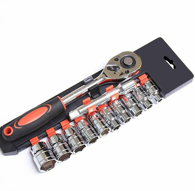 Gadariya King 12 in 1 Heavy Duty Socket Set 1/2 Chrome Vanadium Steel Hex Socket Socket Set(Pack of 1)