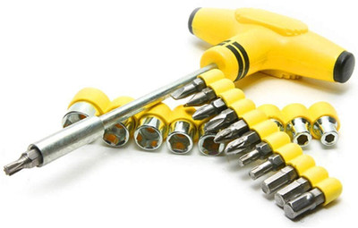KARTCITY 24 Pcs Tool Kit Set Jackly Tool kit Combination Tool Wrench Tool Kit Magnetic Socket Set(Pack of 24)