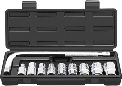 Dazzel Flex 10 Pcs Tool Kit Wrench Socket Spanner Set Car Bike Repair Tool Box Hand Tool Kit(10 Tools)