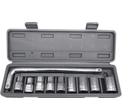 Rajwati Traders High Grade 10Pcs Hex Socket Spanner Set | Repair Tools Kit Socket Set Socket Set(Pack of 1)