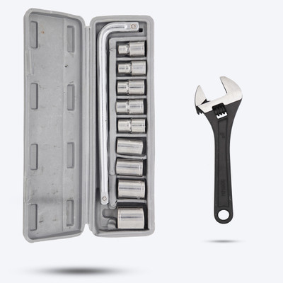 Walkers WKCB112M1 Socket Spannar Set with Adjustable Wrench Carry Box Tools Kit Set Socket Set(Pack of 10)