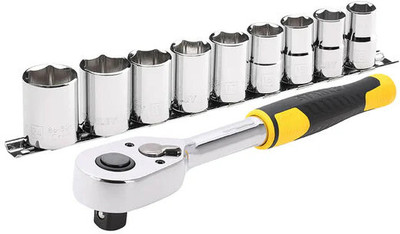 STANLEY Socket Set 9 Piece – Durable, Versatile Sockets for All Your Repair Needs Socket Set(Pack of 1)