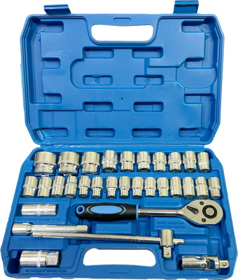 Inditrust Socket Wrench Set, 32 Pieces, 1/2 inch Drive, Ratchet Spanner Tool Kit Socket Set(Pack of 1)