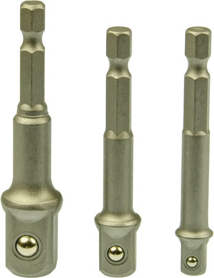 Gadariya King 3Pcs Socket Adapter Set Hex Shank to 1/4 3/8 1/2 Inch Impact Driver Socket Set(Pack of 3)
