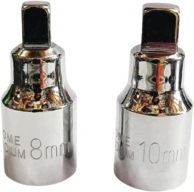 High Q OIL DRAIN NUT SOCKET 8MM , 10MM | HARDENED AND TEMPERED MADE WITH CRV STEEL Socket Set(Pack of 2)