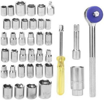 GaxQuly 40 Pc Socket Tool Kit Socket Set (Pack of 40, set of 1) Socket Set(Pack of 1)