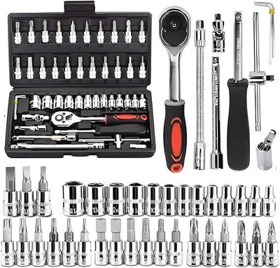 Dazzel Flex AENTIK PREMIUM 46 PCS TOOL SET Socket Set(Pack of 1)