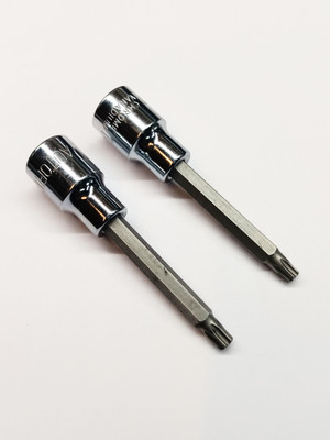 4MECH T40 and T45 Long Socket Set – High Torque, Durable Chrome Vanadium Steel Socket Set(Pack of 2)