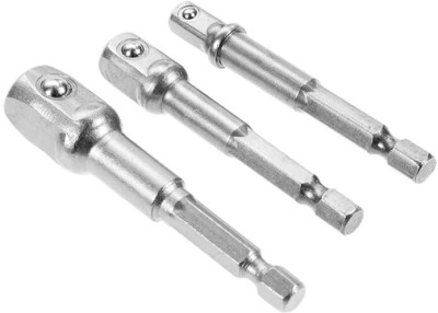 AS TOOL CENTER 3pcs Socket Adapter 1/4 3/8 1/2 Inch Nut Driver Sockets Impact Hex Shank Socket Set(Pack of 3)