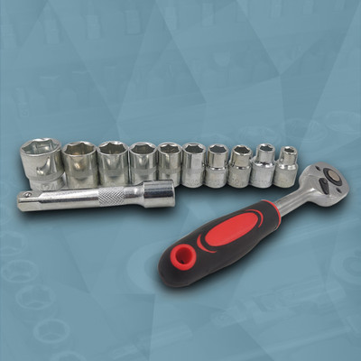 Atrocitus Premium Compact 12-Piece HEX Socket Set 1/4 Drive for Automotive & Home Use Socket Set(Pack of 1)