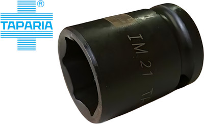 TAPARIA IM21 Cold Forged CrMo1/2 inch Drive Black Phosphated Hexagon Impact Socket-21mm Socket Set(Pack of 1)