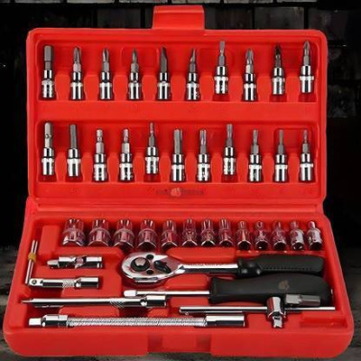 DURVESH ENTERPRISE Socket Set Multi Purpose Combination Tool Kit Power & Hand Tool Kit (46 Tools) Socket Set(Pack of 1)
