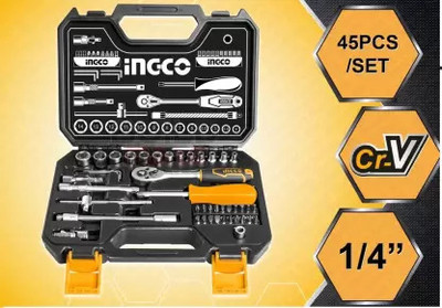 INGCO HKTS14451 Socket Set(Pack of 45)