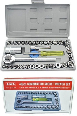 Niavaa 1 Set of 40 Pieces Multipurpose Tool Kit Socket Set(Pack of 40)