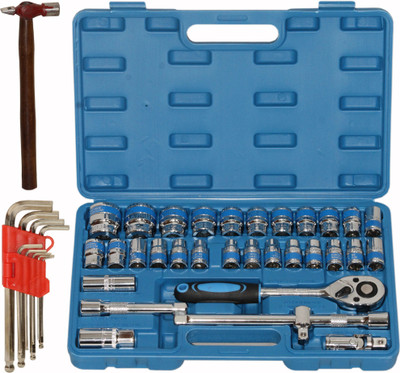 Digital Craft 32Pc Socket Set,9Pc Allen Key Set,200Grm Hammer Socket Set(Pack of 32)