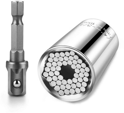 AS TOOL CENTER Universal Wrench Gator-Grip Socket Tool Multi-Size In One Self Adjustable Socket Set(Pack of 1)