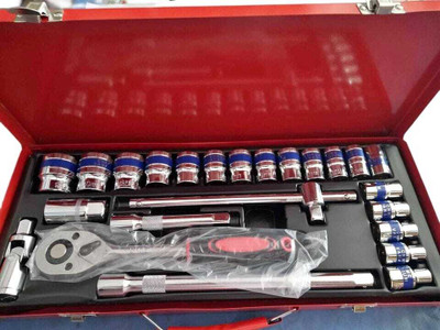 Gadariya King High Quality 24 PCS Combination Socket Wrench Set Torque Wrench Set Tools Socket Set(Pack of 1)