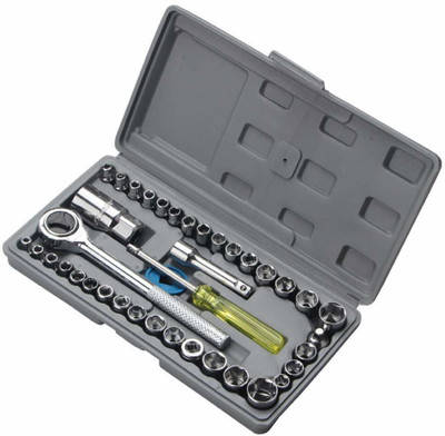 Niavaa 1 Set of 40 Pieces Multipurpose Tool Kit Socket Set(Pack of 40)