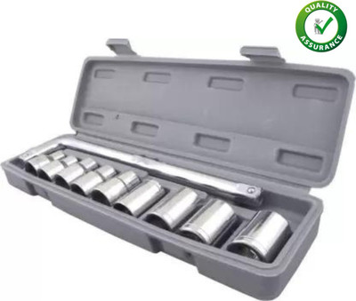 WorldsBest 10Pcs Hex Socket Set with Carry Box for Automobiles/Bike/Car Repair Tools Kit Socket Set(Pack of 1)