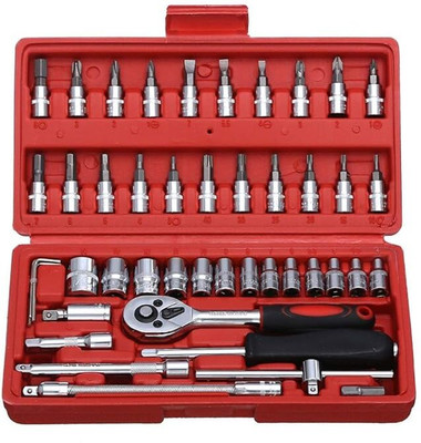 Pmy 46pc Socket Set Tool Kit Household Socket Set (Pack of 46) Socket Set(Pack of 46)