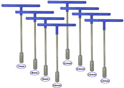 DUMDAAR New 8pc T type Wrench Hex T Spanner set (7mm 8mm 9mm 10mm 11mm 12mm 13mm & 14mm) Socket Set(Pack of 8)