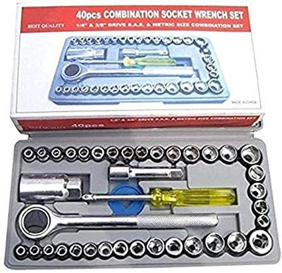 Silverfoxx SS-01 40 pieces socket tool kit Socket Set(Pack of 1)