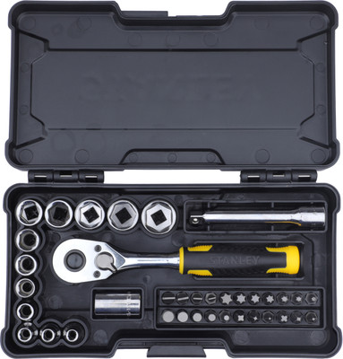 STANLEY STMT82672-0-12 1/4 inch Sq Dr Compact Socket Set(Pack of 37)