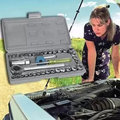 Niavaa 1 Set of 40 Pieces Multipurpose Tool Kit Socket Set(Pack of 40)