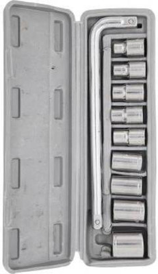 TOOLBUX High Grade 10Pcs Hex Socket Spannar Set with Carry Box for Automobiles Socket Set(Pack of 1)