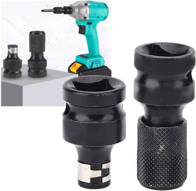 uptodatetools Impact Wrench Adapter, 2 PCS 1/2 inch Square Drive to 1/4 inch Hex Female Socket Socket Set(Pack of 2)