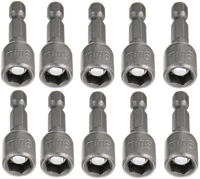 Bluedeal Hex Magnetic Power 8mm 5/16 Socket Adapter Drill Bit,10-Piece Socket Set(Pack of 1)