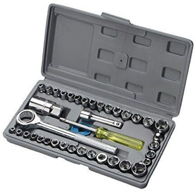 Niavaa 1 Set of 40 Pieces Multipurpose Tool Kit Socket Set(Pack of 40)