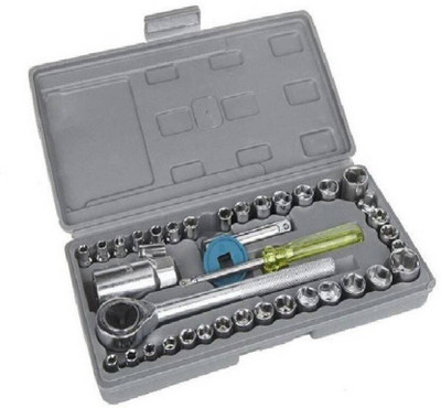 Niavaa 1 Set of 40 Pieces Multipurpose Tool Kit Socket Set(Pack of 40)