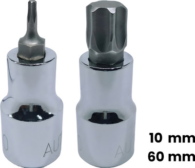 4NEX T-10+T-60, Hardened Chrome Vanadium Steel, Torx-Bit-Socket Socket Set(Pack of 2)