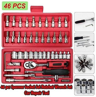 RanPra 46PCS FOR CAR , BIKE REPAIRING TOOL KIT Socket Set(Pack of 1)