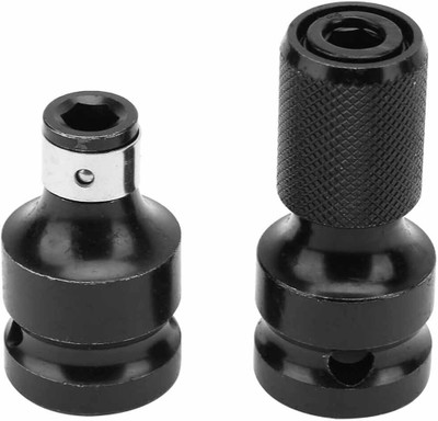 uptodatetools 2Pcs Impact Wrench Adapter, Hex Drill Chuck Adaptor Converter Socket Set(Pack of 2)