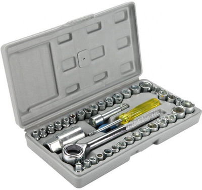 Niavaa 1 Set of 40 Pieces Multipurpose Tool Kit Socket Set(Pack of 40)