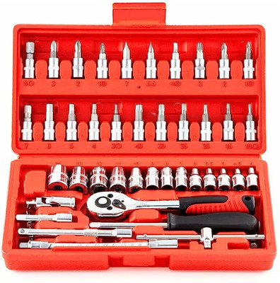 rvmart High Quality 46 in 1 Tool kit use Car Repair Socket Set(Pack of 1)