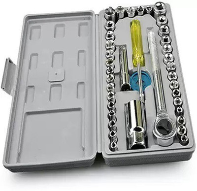 Niavaa 1 Set of 40 Pieces Multipurpose Tool Kit Socket Set(Pack of 40)
