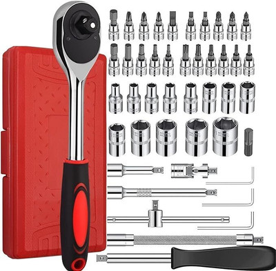 rvmart High Quality 46 in 1 Tool kit use Car Repair Socket Set(Pack of 1)