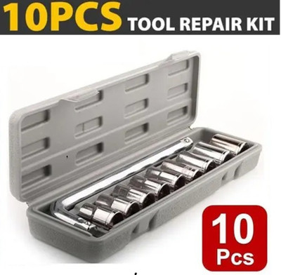 Dazzel Flex Premium Quality Durable Tool Socket set of 10 for Multi purpose Use . Socket Set(Pack of 10)