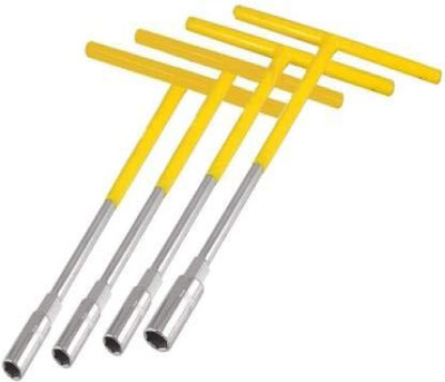 GrabMoor 8mm 10mm 12mm 14mm Hex T-Socket Spanner Set for Bike/Car Repair Tools Kit 1D Socket Set(Pack of 4)