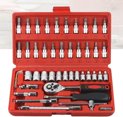 MLD 46 in 1 Tool Kit Wrench Socket Spanner Set Socket Set(Pack of 1)