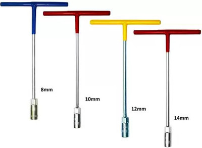 Snomex Premium Quality Combo T SPANNER 8MM. 10MM. 12MM. 14MM. Socket Set(Pack of 4)